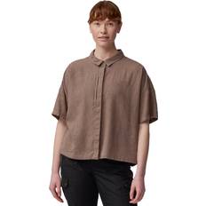 Bruna - Dam Skjortor Fjällräven Övik Hemp Camp Shirt S S - Brun