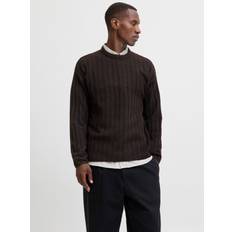 Jack & Jones Återvunnet material Överdelar Jack & Jones Stickad Tröja Jjebradley Carter Mörkbrun
