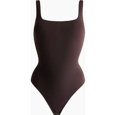 Bodys H&M Body Seamless Light Shape - Mörkbrun