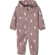 Babyer Flyverdragter Name It Alfa08 Softshell Suit Funktionsjakkesæt - Woodrose/Bunny