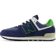 New Balance Børn 574 Lace Leather Bluetooth Strap - Blå/Grøn