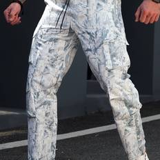 Men's Casual Cargo Pants With Multi-pocket 3D Camouflage Print - Loose Fit