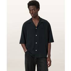 AllSaints Shirts AllSaints Rialto Button Down Shirt Embroidered - Black
