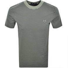 Linen T-shirts Fred Perry Fine Stripe T Shirt - Green