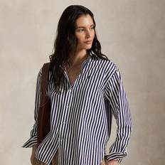 Polo Ralph Lauren Randig Skjorta Med Ikonlogga - Aubergine/Vit