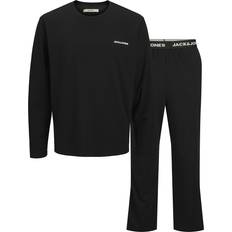 Jack & Jones Jersey Sovplagg Jack & Jones Pyjamas Lång Jaceverest Svart/Vit