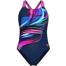 Multifarvet - Træningstøj Badedragter Arena Bloom Swimsuit Swim Pro Back LB Badedragt - Blå