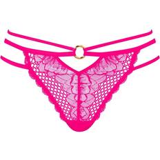 Compelling Floral Embroidery Thong - Pink G-streng Lyserød