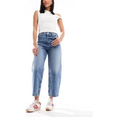 Women Jeans New Look Ankle Grazer Barrel Leg Jeans - Blue