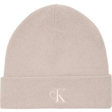 Calvin Klein Beige Tilbehør Calvin Klein Signature Logo Beanie Hue Cappuccino - Beige