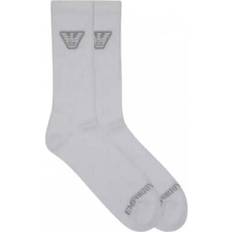 Emporio Armani Men Socks Emporio Armani Cotton Short Socks 2 Pairs - White