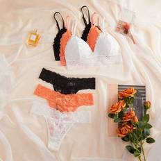 Multicoloured Lingerie Sets Shein Floral Lace Bra Panty Lingerie Set - Bridallingerie