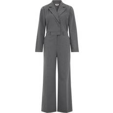 Randiga Jumpsuits & Overaller We Fashion Jumpsuit - Mörkgrå/Vit