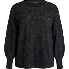 Zizzi Sweatere Zizzi Sweatshirt Pullover Casunny - Antracit