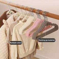Hooks & Hangers Shein New Colorful Flocked Non-Slip Children Hangers