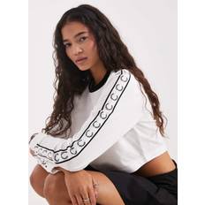 Fred Perry Langærmet T-shirt Med Bånddetaljer - Hvid
