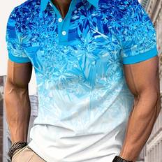 Golf Shirts Temu Men's Stylish Geometric Print Golf Shirt - Buttonup