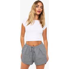 Florals Trousers & Shorts boohoo Woven Flippy Gingham Short - Black