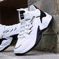 Sport Shoes Temu Men's High-top Basketball Shoes Wide Version - White