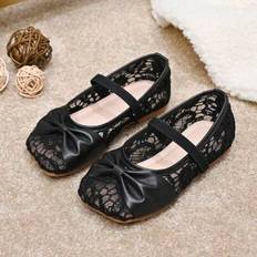 Laced Ballerinas Children's Shoes Shein Lace Butterfly Trim Ballet Flats - Mary Jane