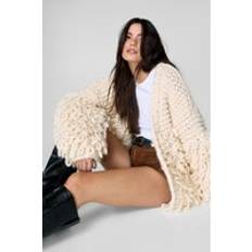 Oversize Cardigans Nasty Gal Extreme Loopy Cardigan - White