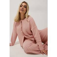 Pink Cardigans Yours Long Sleeve Boucle Cardigan - Pink