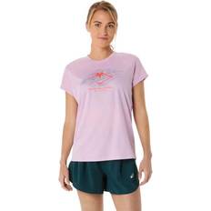 Dam - Rosa T-shirts Asics Fujitrail Logo Ss Top Löpartröja Light Ube - Rosa