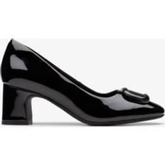 Clarks Heels & Pumps Clarks Fernie Trim Standard Fit Patent Heels - Black