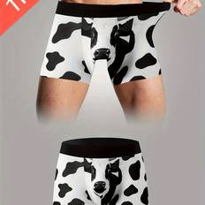 Fitness & Gym - Men Men's Underwear Temu Fun Printed Men's Boxer Soft Comfortable - With Elasticity