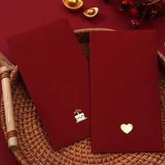 Postage & Packaging Supplies Shein 6pcs Deluxe Red Envelopes With Gold Seal