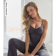 Women Tank Tops McDermott Stretch Ruched Cami Top New Look - Dark Grey