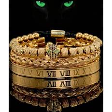 Men - Zirconia Bracelets Shein Luxury Handmade Braiding Bracelet Set - Mule
