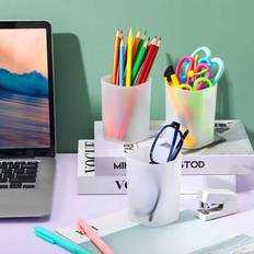 Desktop Organizers on sale Shein Frosted Transparent Pen Holder 5pcs 10pcs
