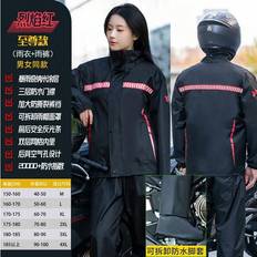 Adult Rain Clothes PlayMc Motorcycle Raincoat Full Body Electric Bike Suit - Red