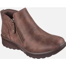 Skechers Vegan Ankle Boots Skechers Lovely Vibe Fall In Bloom Textile Ankle Boots - Brown