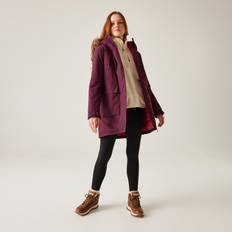 Regatta Rain Clothes Regatta Hooded Waterproof Longline Insulated Jacket - Purple