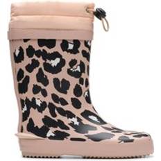 Pink Wellingtons Clarks Tarri Race Kid Standard Fit Print Wellies - Pink