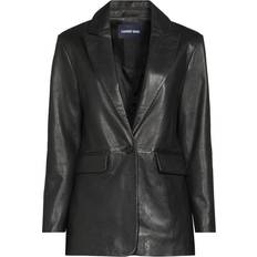 Skind Blazere Lands' End Black Leather Blazer