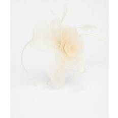 Women Headbands Quiz Champagne Flower Headband Fascinator Light Natural - Off White