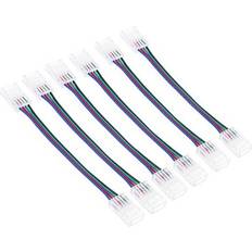 Transparent Light Strips Uxcell 4pin Rgb Led Connectors 6pcs 10mm Light Strip