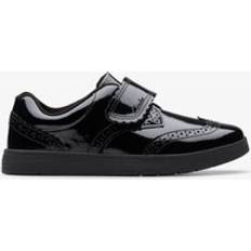 Clarks Black Trainers Clarks Disco Skip Kid Standard Fit Patent Trainers - Black