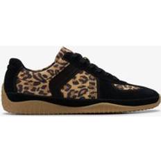 Clarks Leopard Print Combination Trainers - Brown