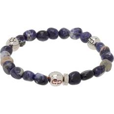 Baroque Beads Bracelet Logo Beaded - Blue