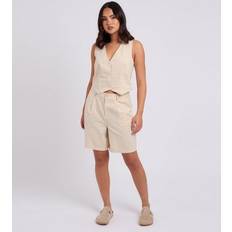 Women Shorts Urban Bliss Women's Stone Pleated Blend Shorts - Light Beige