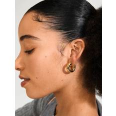 Återvunna material Örhängen Pilgrim Phase Large Hoops Goldplated Dam Creoler - One Size