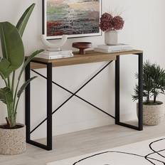 Console Tables on sale Fwstyle Dark Oak Metal Narrow Hallway 110cm Console Table