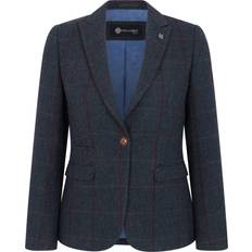 Tweed Tailored Fit Formal Blazer - Blue