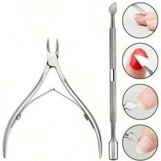 Cuticle Trimmers Shein Professional Stainless Steel Nail Cutter Scissor Nippers - 2PCS 2-pack