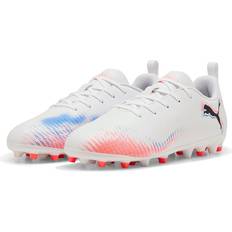 Puma Fotbollsskor Puma Future 8 Play Mg Fußballschuhe Kinder - White/Puma Black/Glowing Red