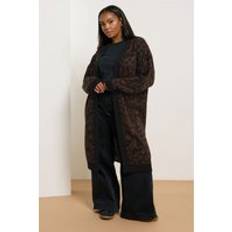 Leopard - Women Cardigans Yours Leopard Print Midi Cardigan - Brown